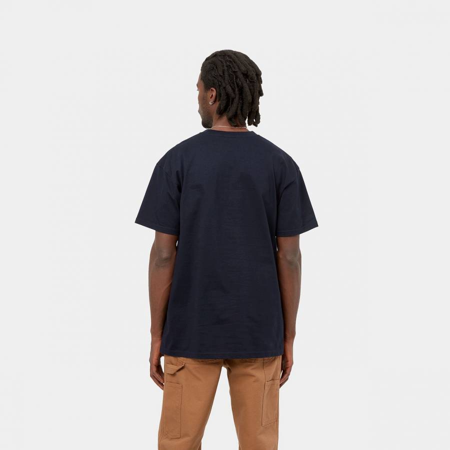 Carhartt WIP S/S Chase T-Shirt - Dark Navy / Gold