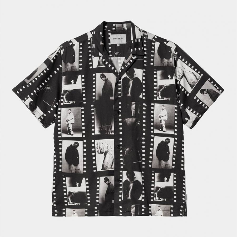 Carhartt WIP S/S Photo Strip Shirt - Black / White