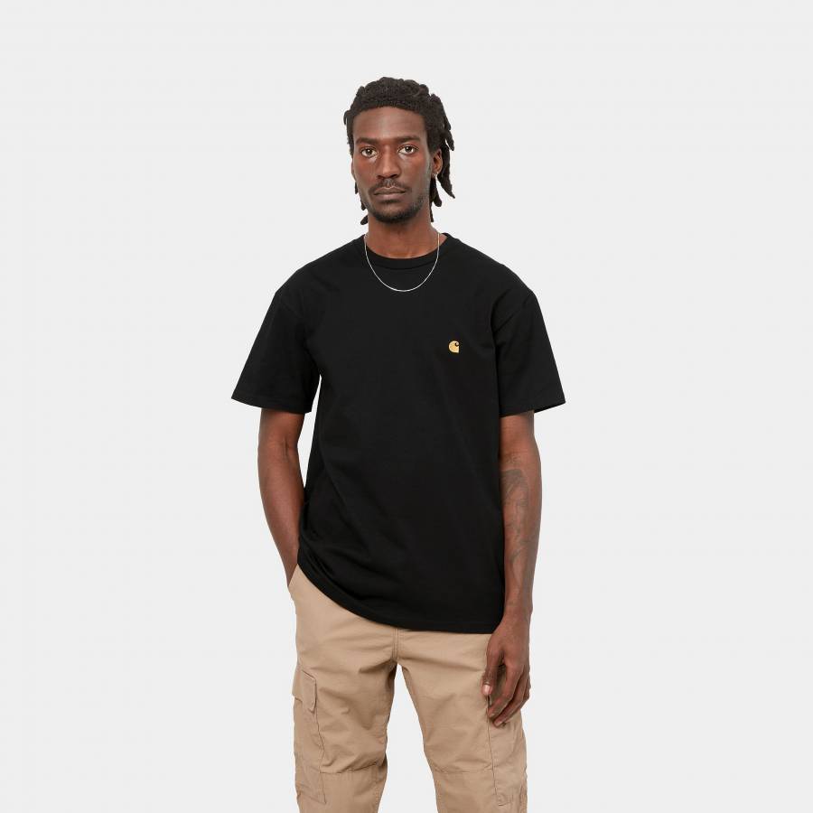 Carhartt WIP S/S Chase T-Shirt - Black / Gold