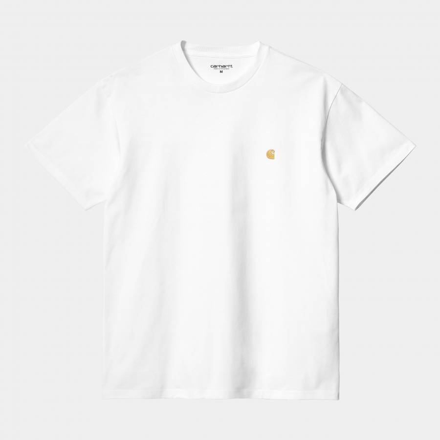 Carhartt WIP S/S Chase T-Shirt - White / Gold