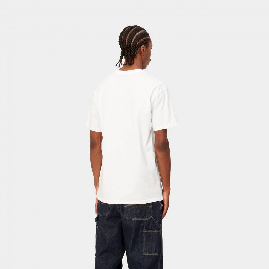 Carhartt WIP S/S Chase T-Shirt - White / Gold