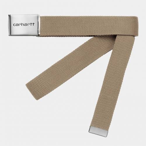 Carhartt WIP Clip Belt Chrome - Leather