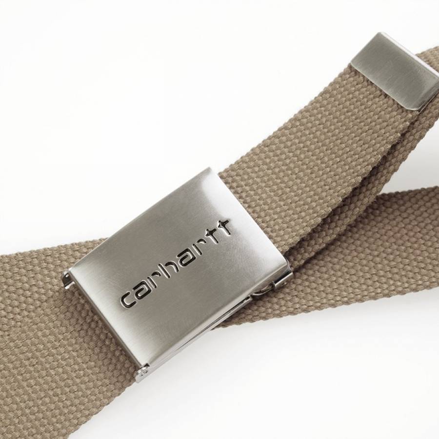 Carhartt WIP Clip Belt Chrome - Leather