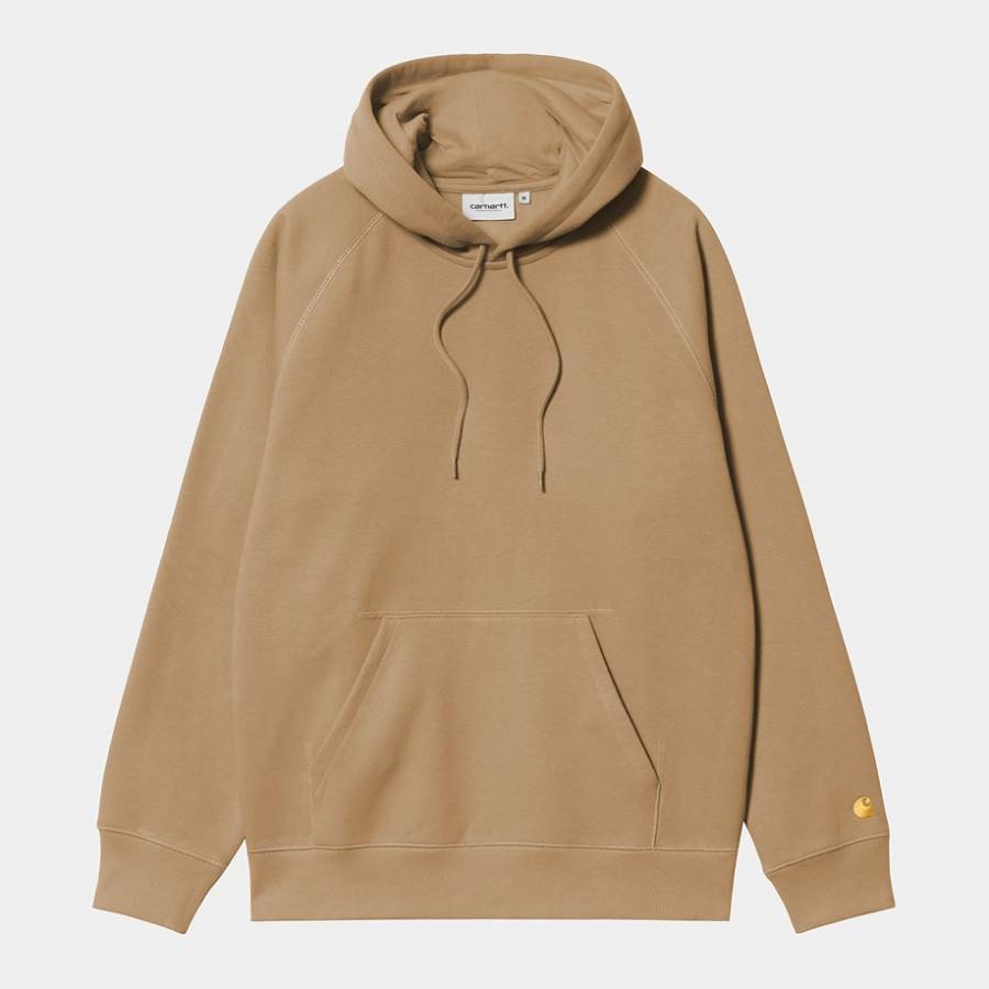 Carhartt WIP Hooded Chase Sweatshirt - Peanut / Go...