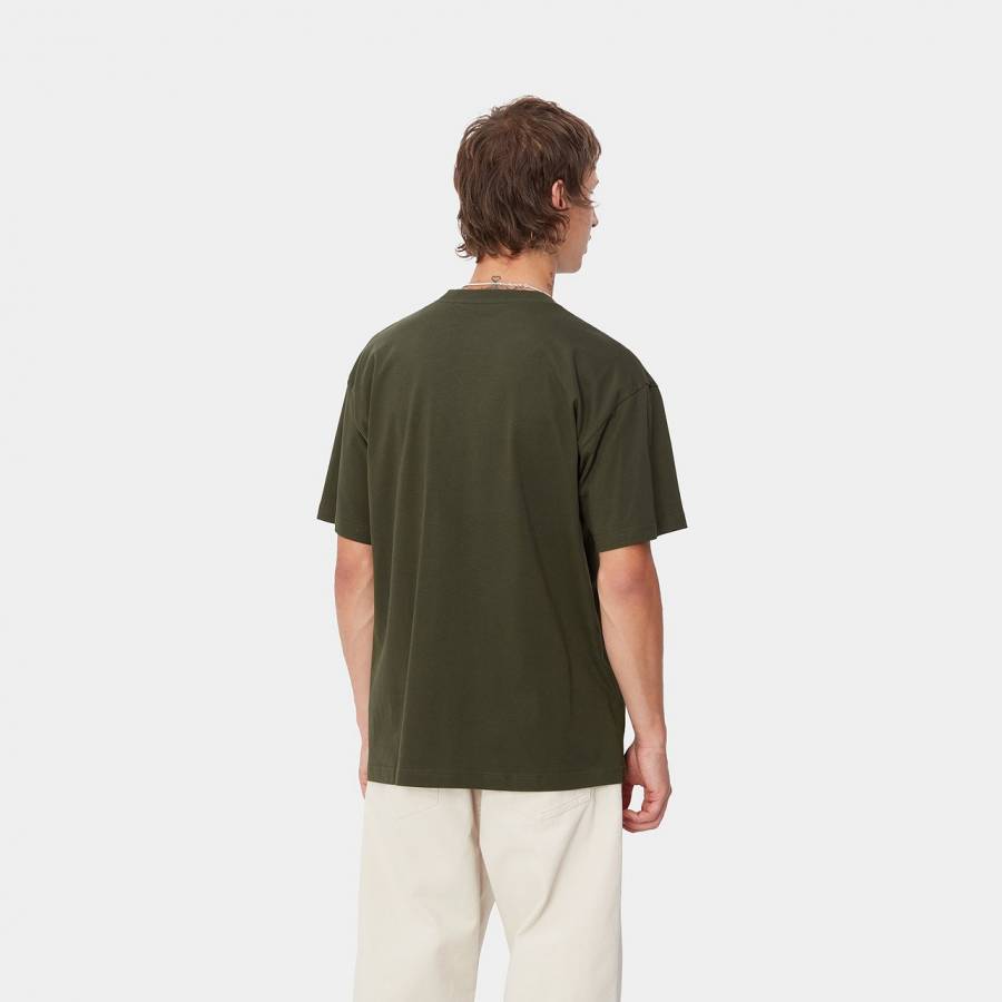Carhartt WIP S/S Basics T-Shirt - Office Green / Winter Spice