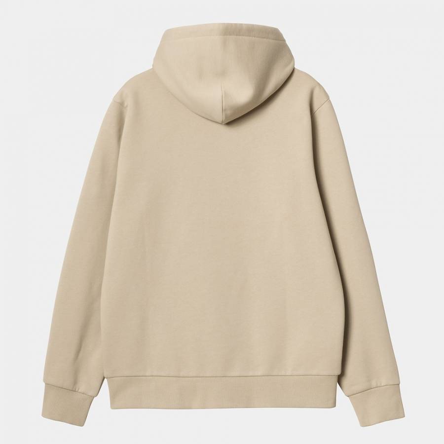 Carhartt WIP Hooded Script Embroidery Sweat - Wall / Black