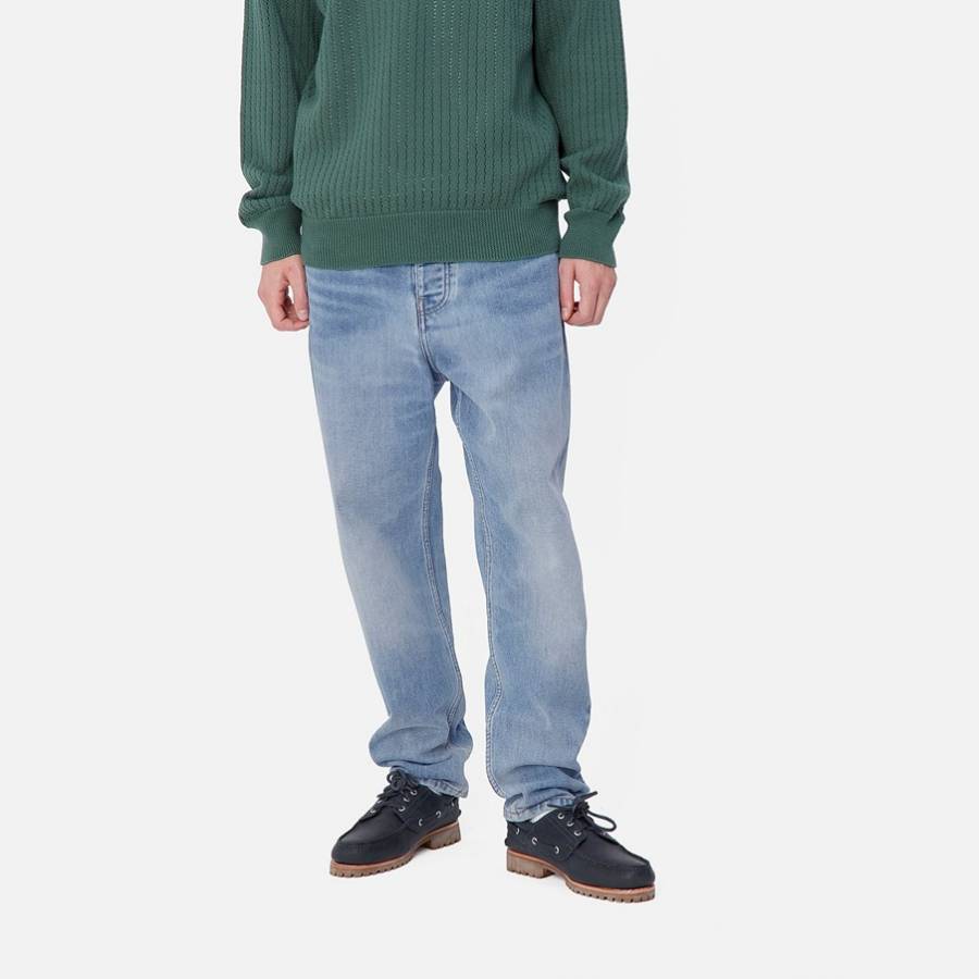 Carhartt WIP Newel Pant - Blue (Light Used Wash)