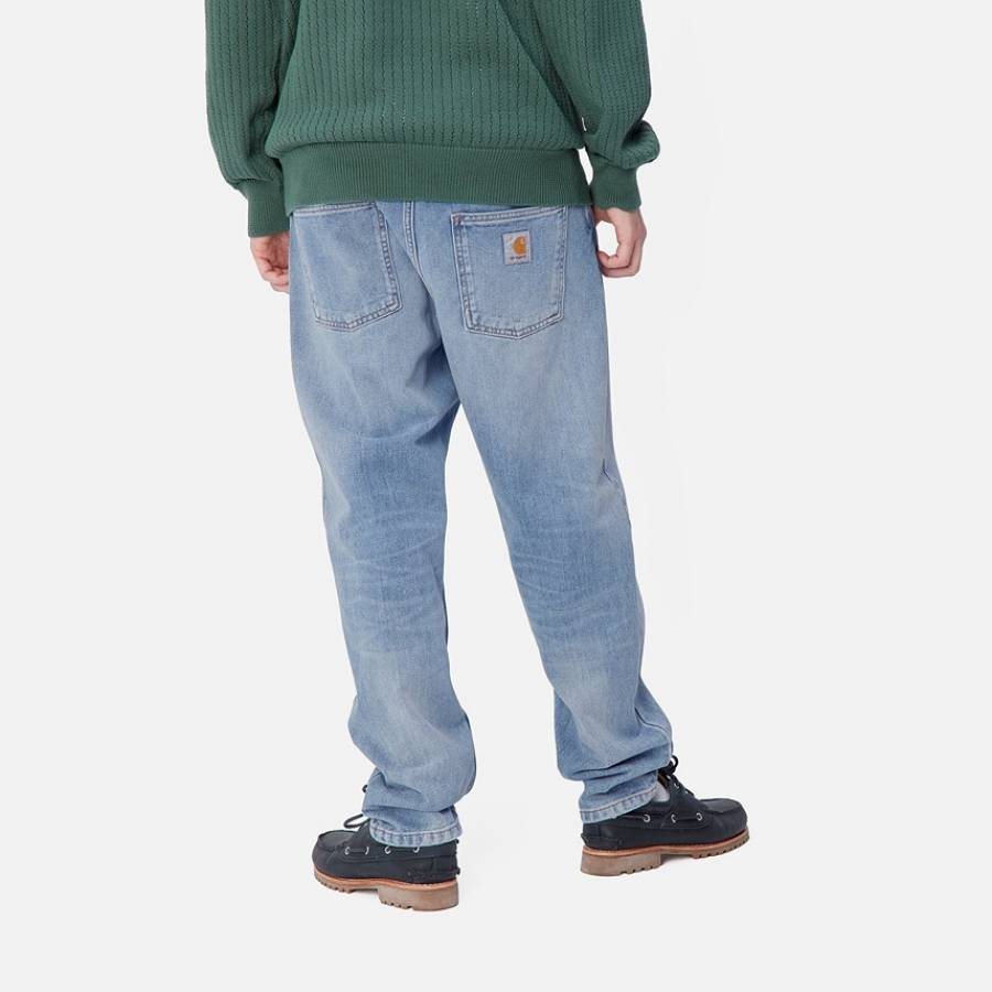 Carhartt WIP Newel Pant - Blue (Light Used Wash)