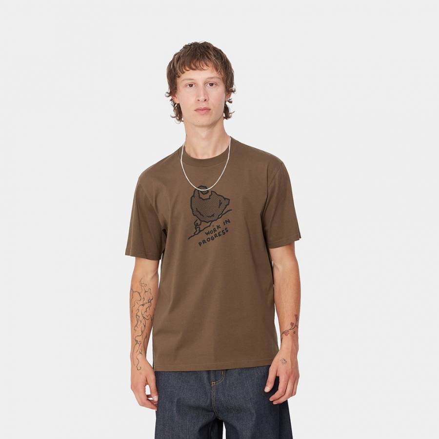 Carhartt WIP S/S Move On Up T-Shirt - Chocolate / Black