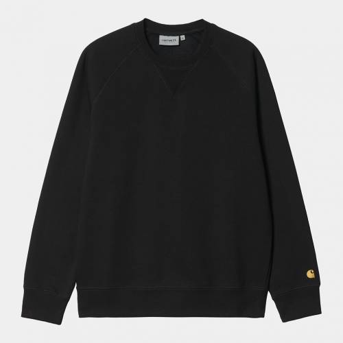 Carhartt WIP Chase Sweatshirt - Black / Gold