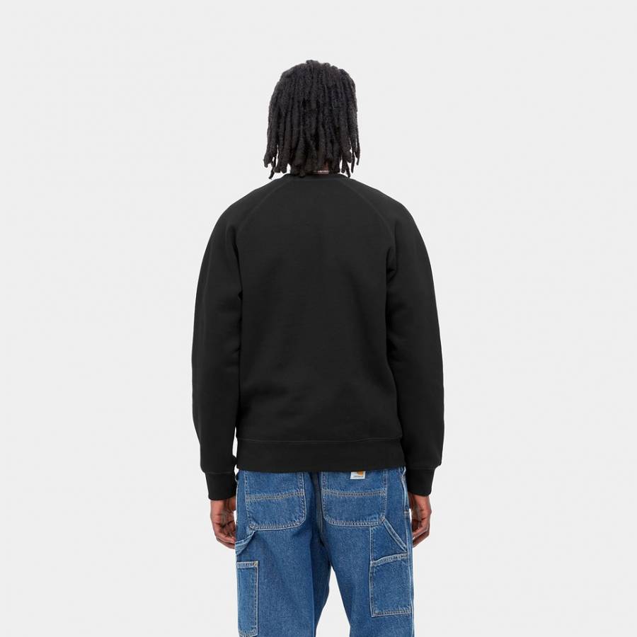 Carhartt WIP Chase Sweatshirt - Black / Gold