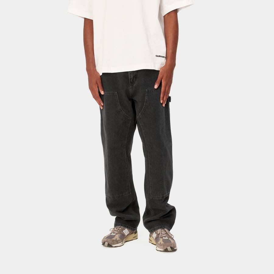 Carhartt WIP Double Knee Pant - Black (Stone Washed)