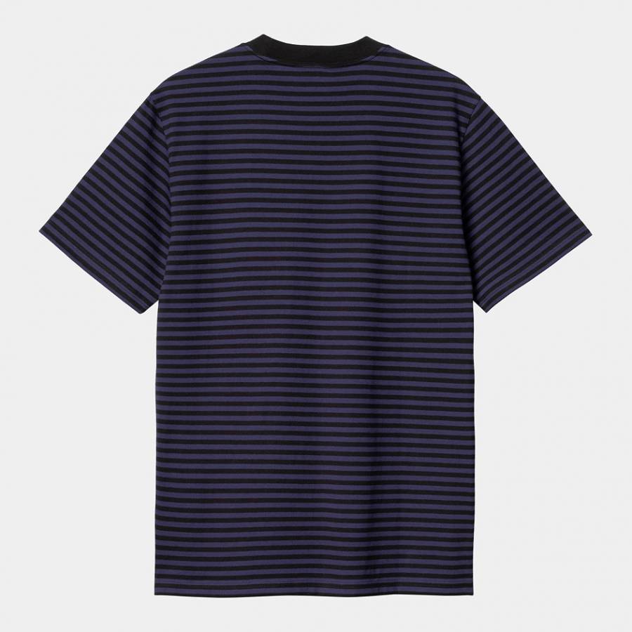 Carhartt WIP S/S Verner Stripe Pocket T-Shirt - Black / Aura