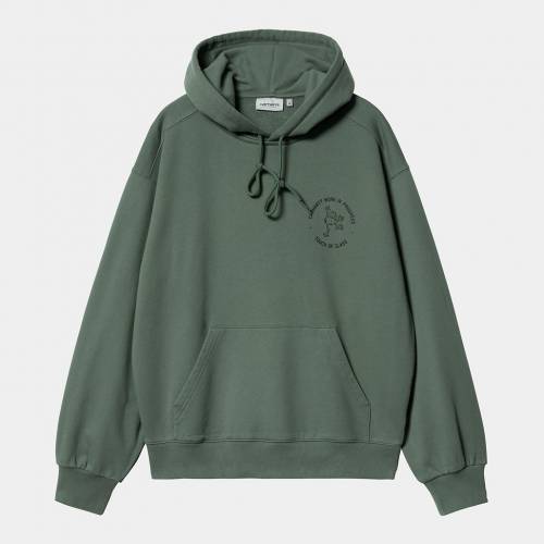 Carhartt WIP Stamp Sweat - Duck Green / Black (Stone Washed)