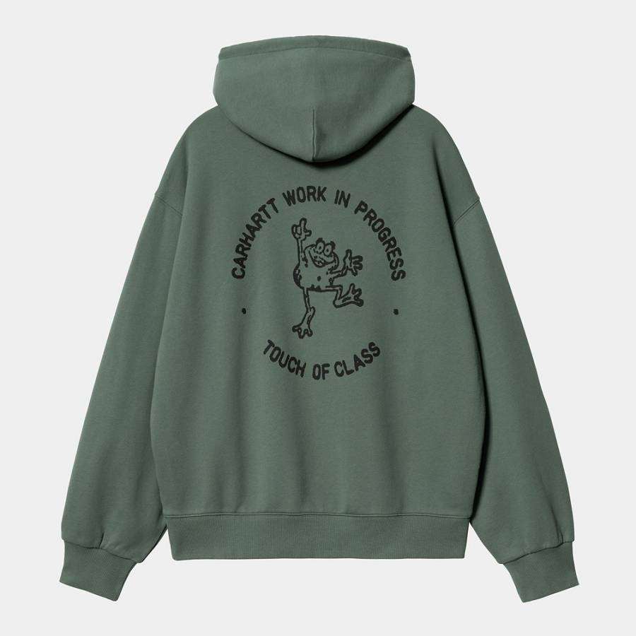 Carhartt WIP Stamp Sweat - Duck Green / Black (Stone Washed)