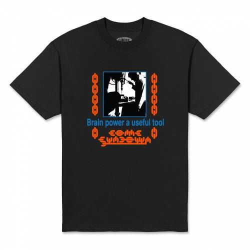 Come Sundown Brain Power S/S T-Shirt - Black