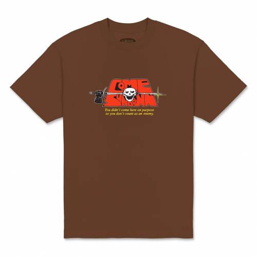Come Sundown Split S/S T-Shirt - Brown