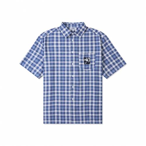 Come Sundown Brain Power Plaid Shirt - Blue