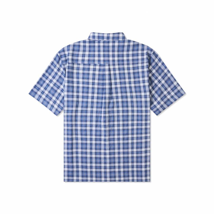 Come Sundown Brain Power Plaid Shirt - Blue