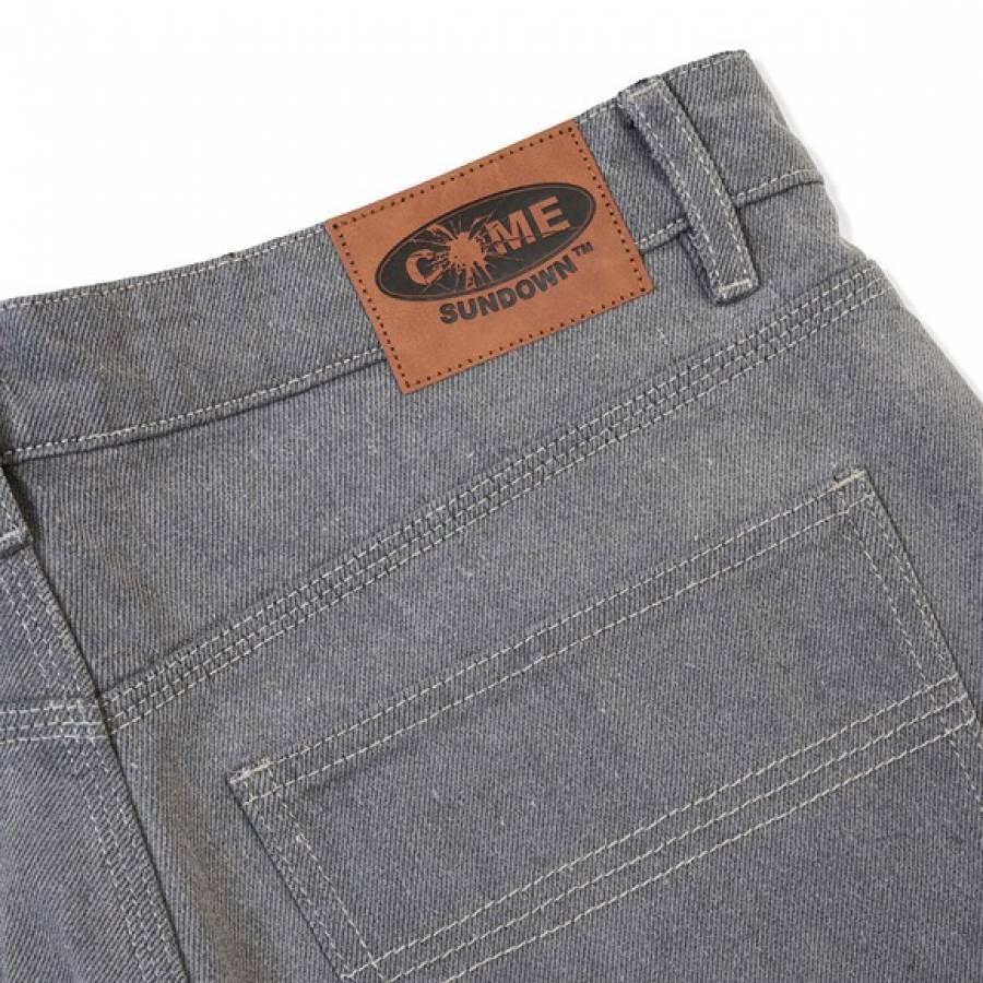 Come Sundown Lock Jean Shorts - Washed Grey