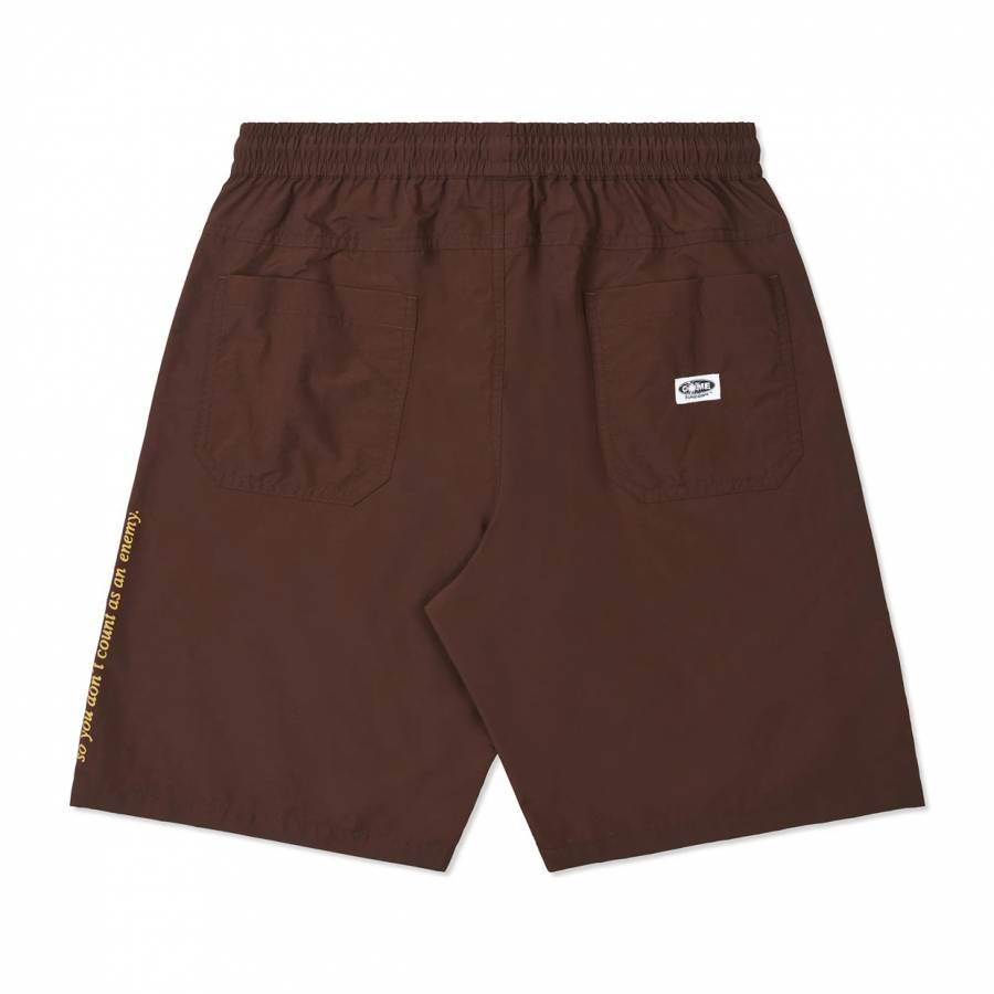 Come Sundown Split Shorts - Brown