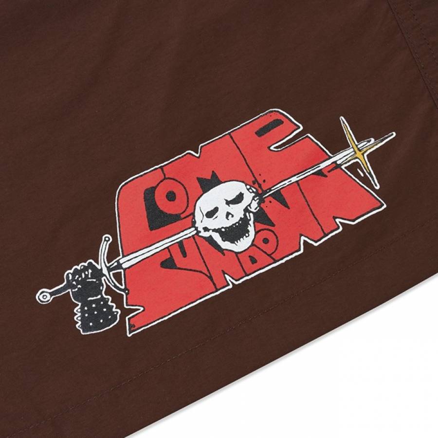 Come Sundown Split Shorts - Brown