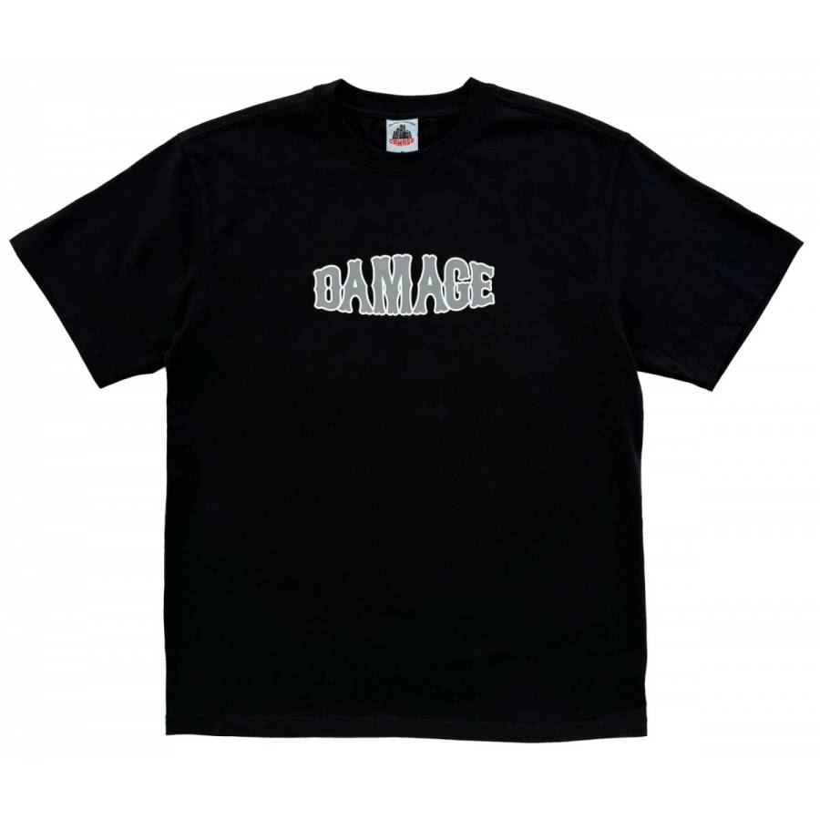 Damage Puffprint T-Shirt - Black