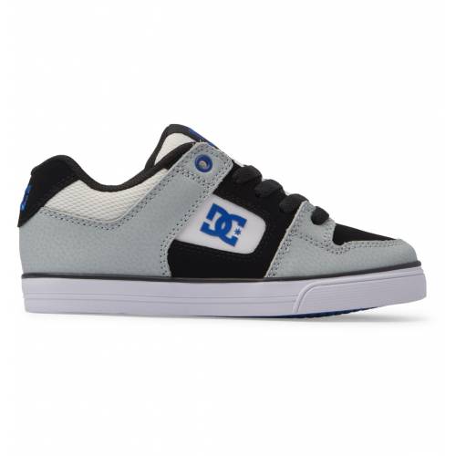 DC Shoes Pure Kids Shoes - White / Grey / Blue