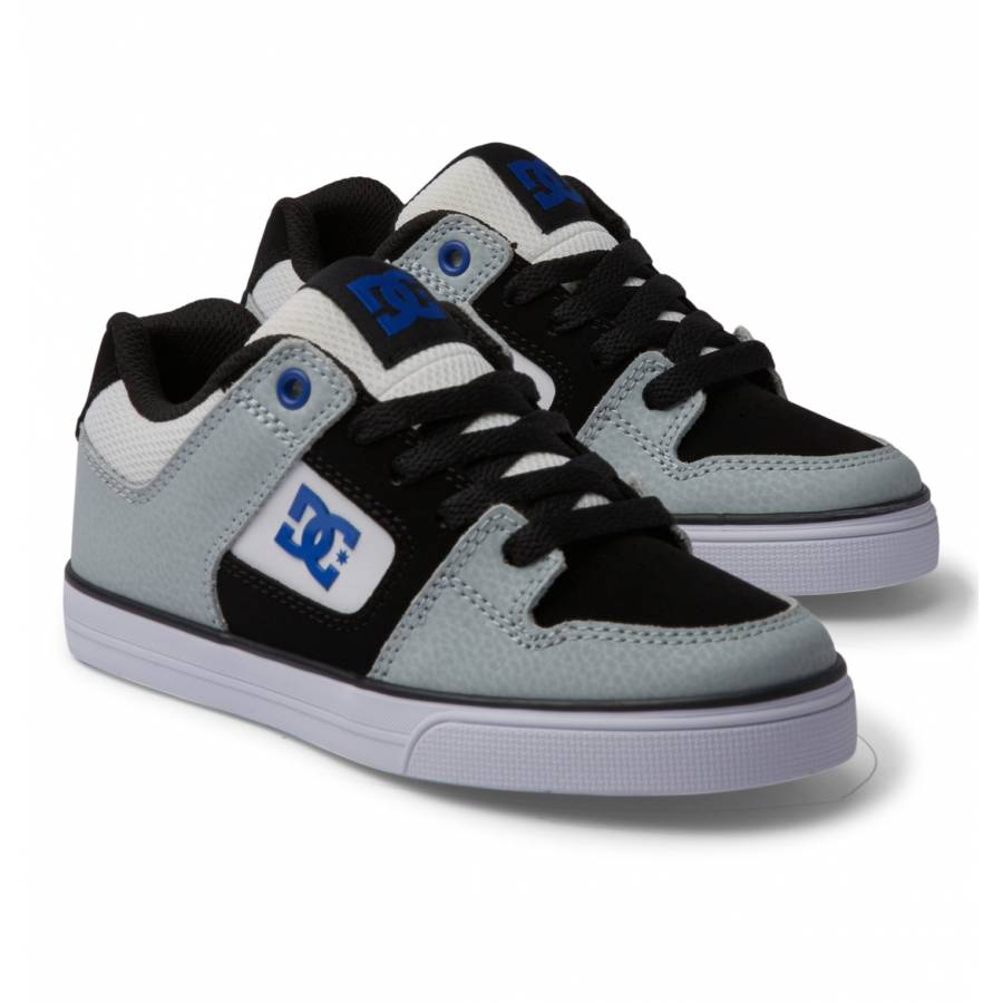 DC Shoes Pure Kids Shoes - White / Grey / Blue