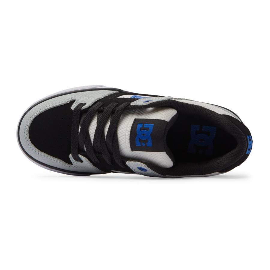 DC Shoes Pure Kids Shoes - White / Grey / Blue