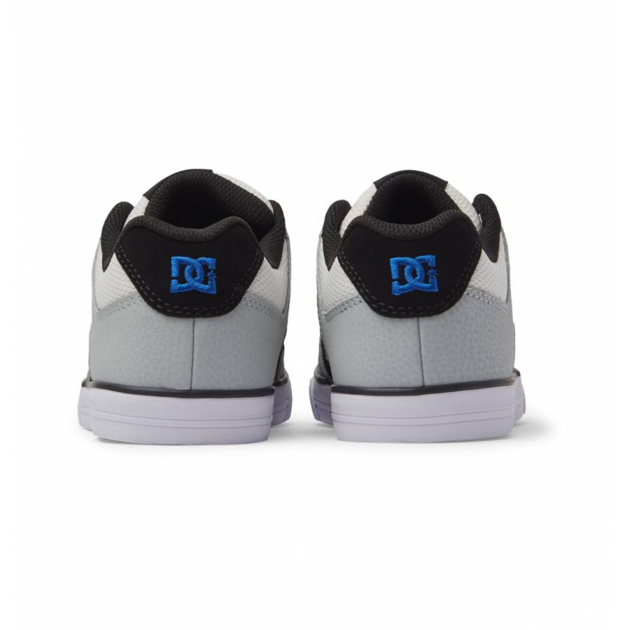 DC Shoes Pure Kids Shoes - White / Grey / Blue