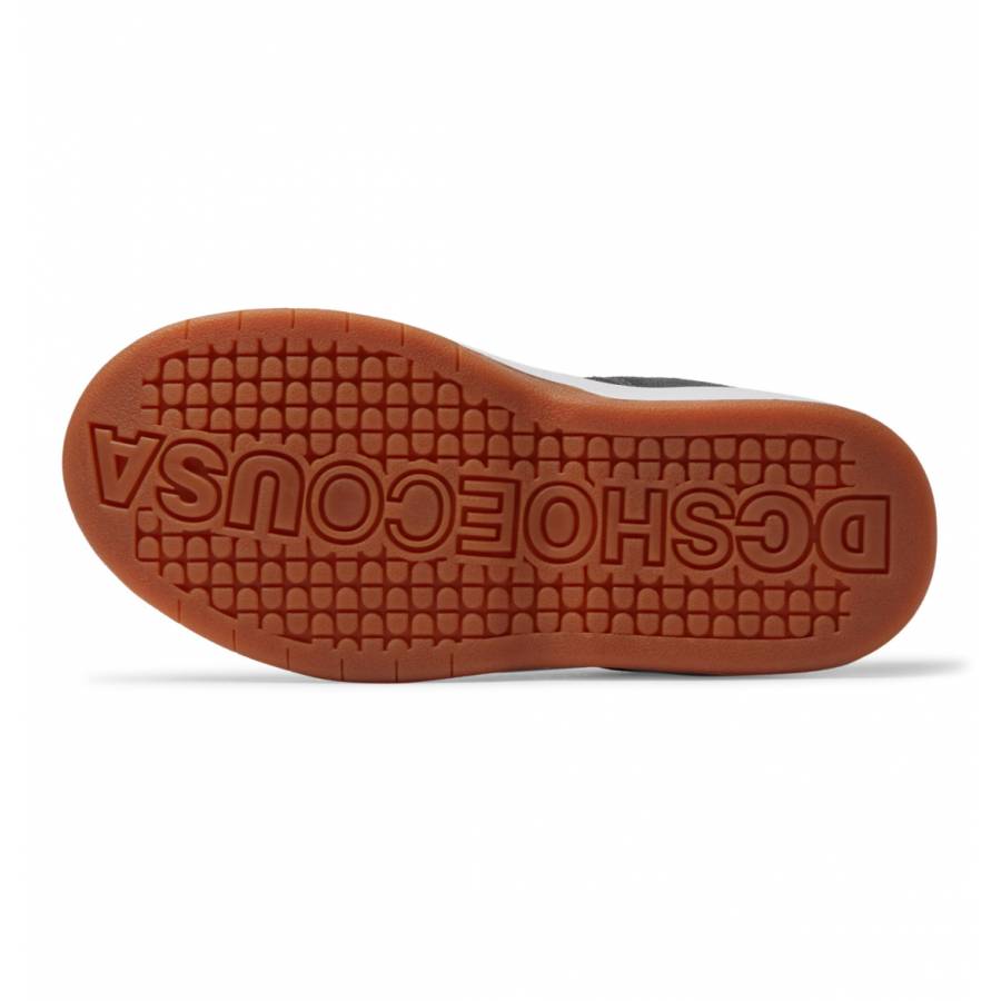 DC Shoes Kids Lynx Leather Shoes - Grey / Grey / Orange