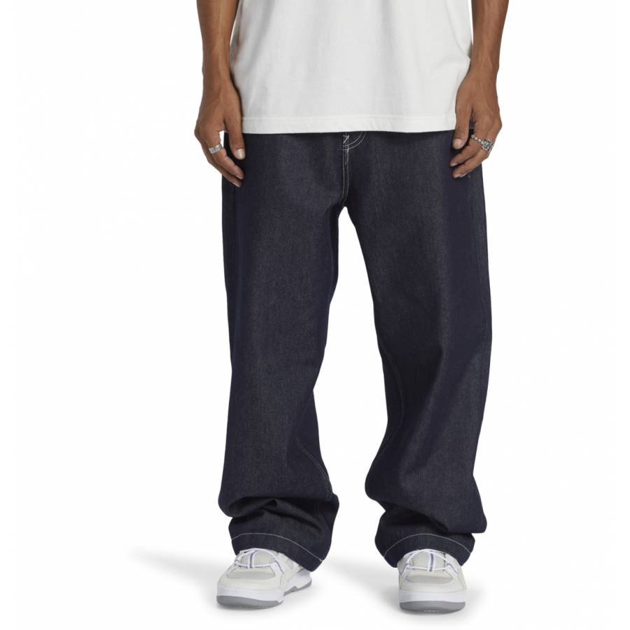 DC Shoes Worker Baggy Jeans - Raw Indigo