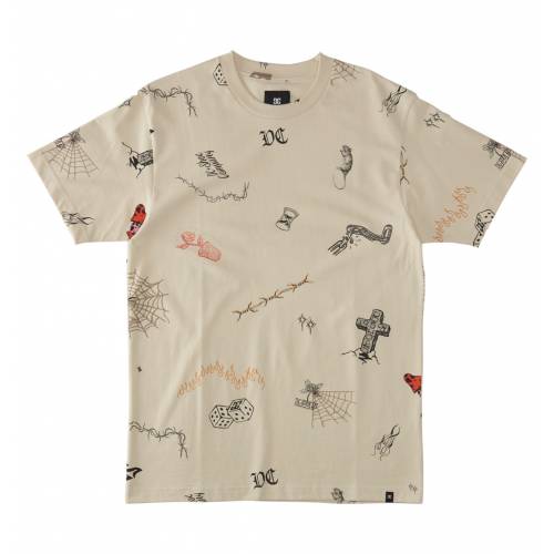 DC Shoes Scribble T-Shirt - Birch Scribble Print