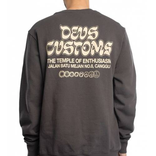 Deus Ex Machina Rinse Wash Crewneck - Anthracite
