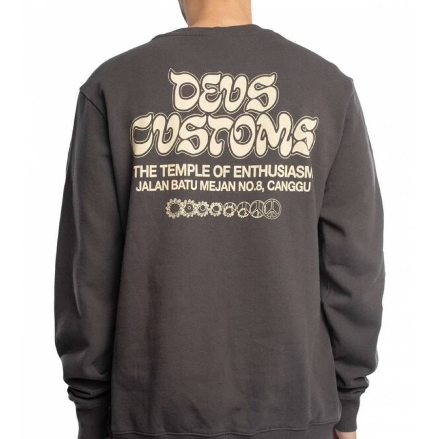 Deus Ex Machina Rinse Wash Crewneck - Anthracite