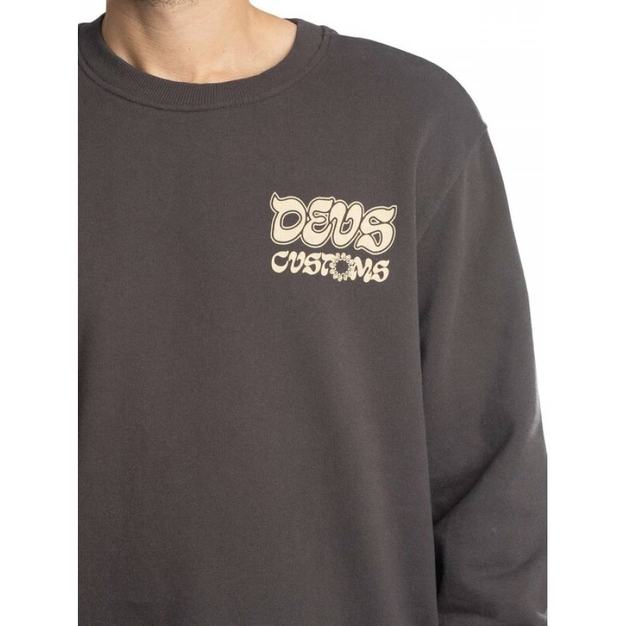 Deus Ex Machina Rinse Wash Crewneck - Anthracite