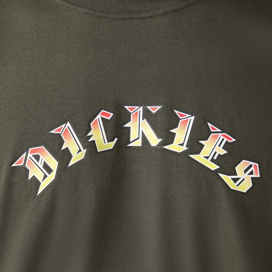 Dickies X Spitfire Long Sleeve T-Shirt - Olive Green