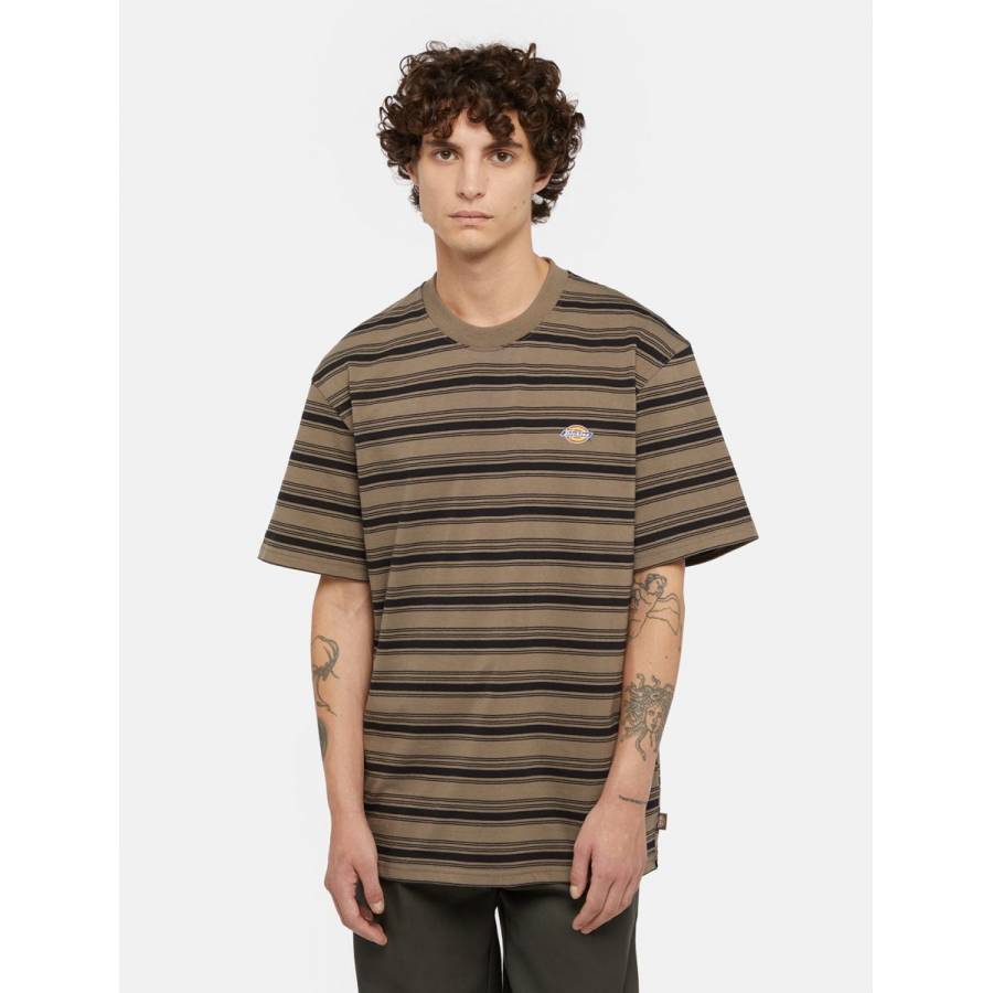 Dickies Stevensville Stripe T-Shirt - Mushroom