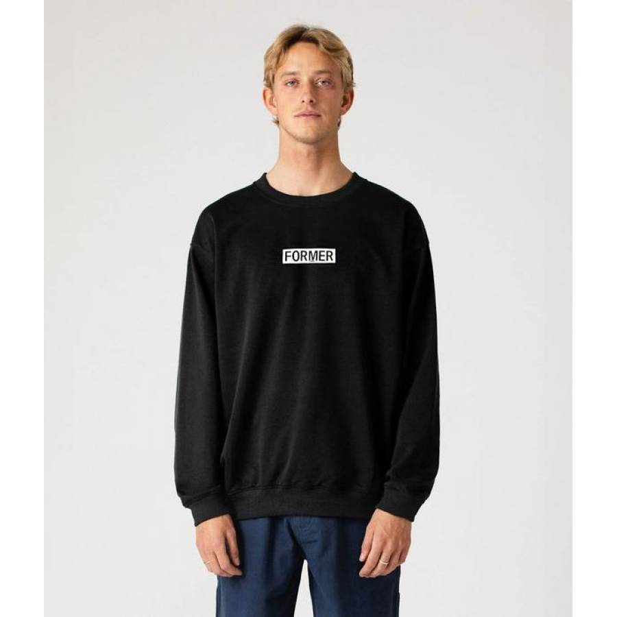 Former Legacy Plate Crewneck - Black