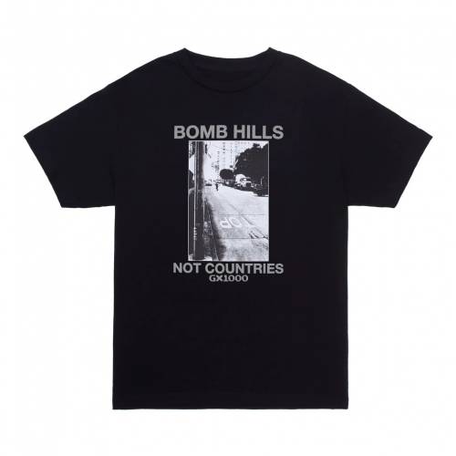 GX1000 Bomb Hills Not Countries T-Shirt - Black / Grey
