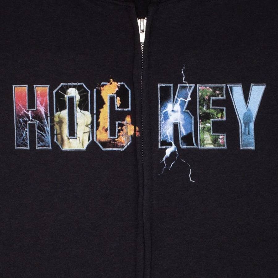 Hockey Dave's Arena Zip Up Hoodie - Black