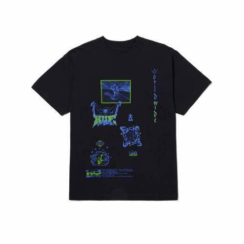Huf Zine Washed T-Shirt - Washed Black