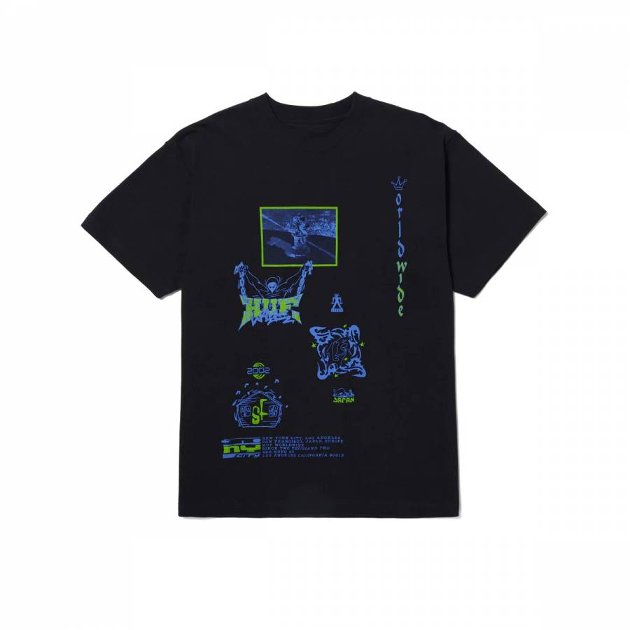 Huf Zine Washed T-Shirt - Washed Black