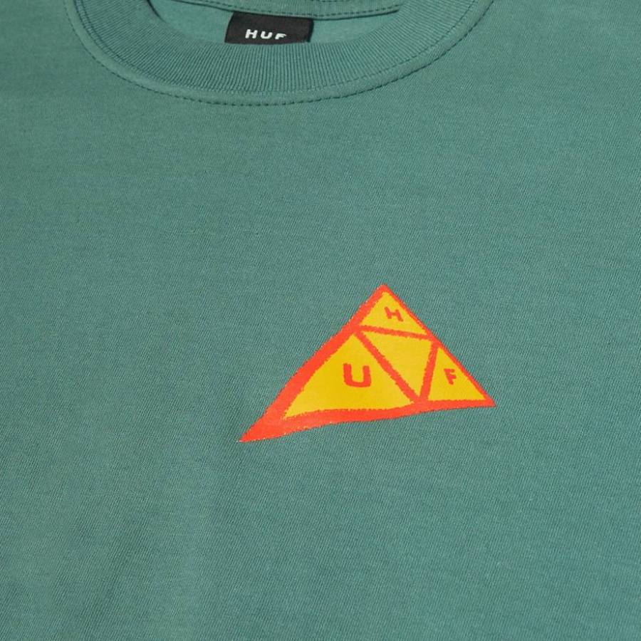 Huf Skewed Triple Triangle T-Shirt - Sage