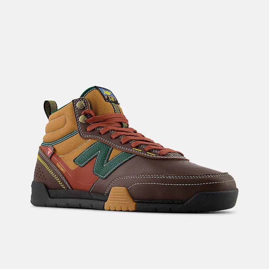 New Balance Numeric 440 V2 Trail High - Brown / Forest Green