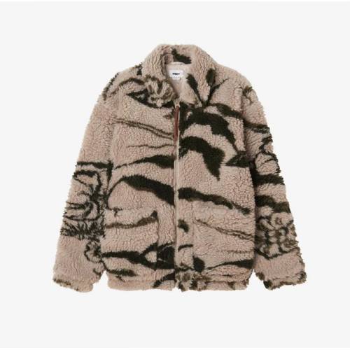 Obey Mushroom Sherpa Jacket - Silver Grey