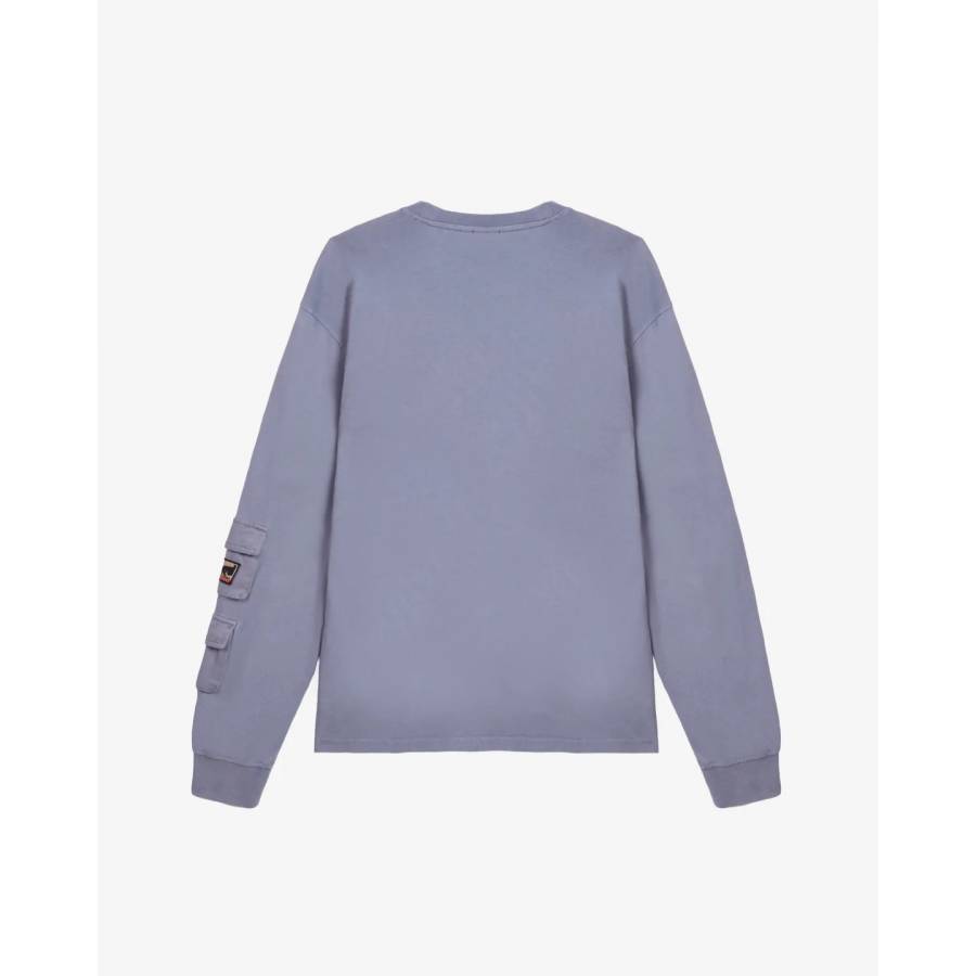 Obey X Napapijri Heavyweight Long Sleeve T-Shirt - Blue Flint