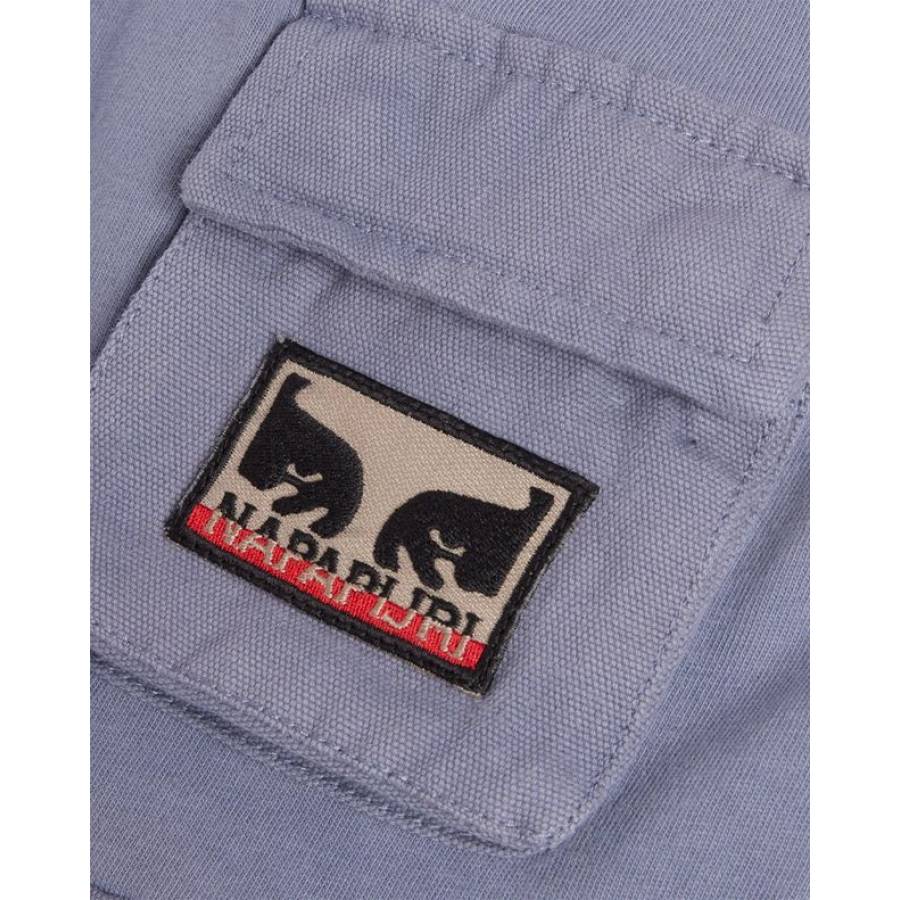 Obey X Napapijri Heavyweight Long Sleeve T-Shirt - Blue Flint