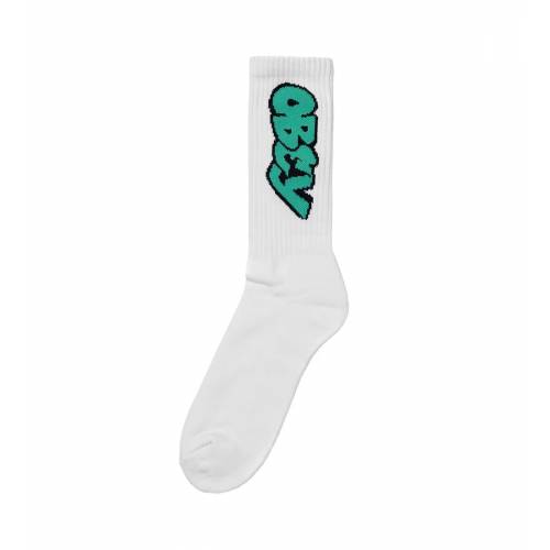 Obey Merton Socks - White